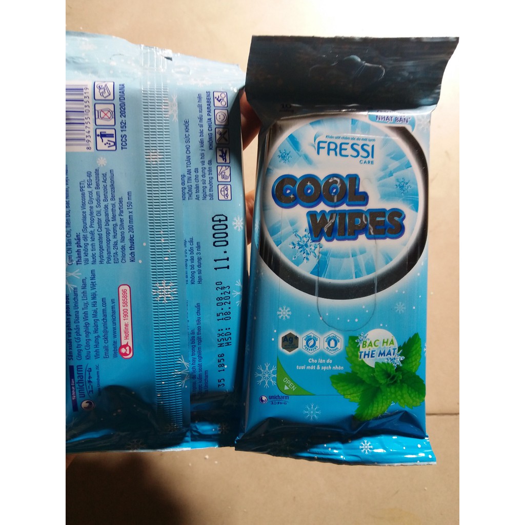 Combo 2 gói khăn ướt bỏ túi Fressi Care Cool