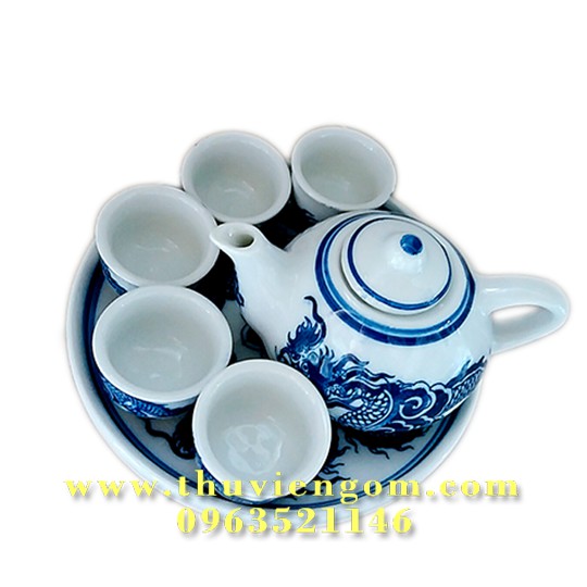 Bộ ấm trà Bát Tràng mini