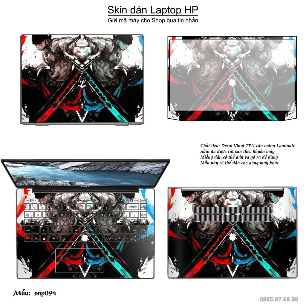 Skin dán Laptop HP in hình One Piece nhiều mẫu 9 (inbox mã máy cho Shop)