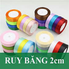 Combo 10 Cuộn Dây Ruy Băng Trơn 2F Màu Sắc Tùy Chọn