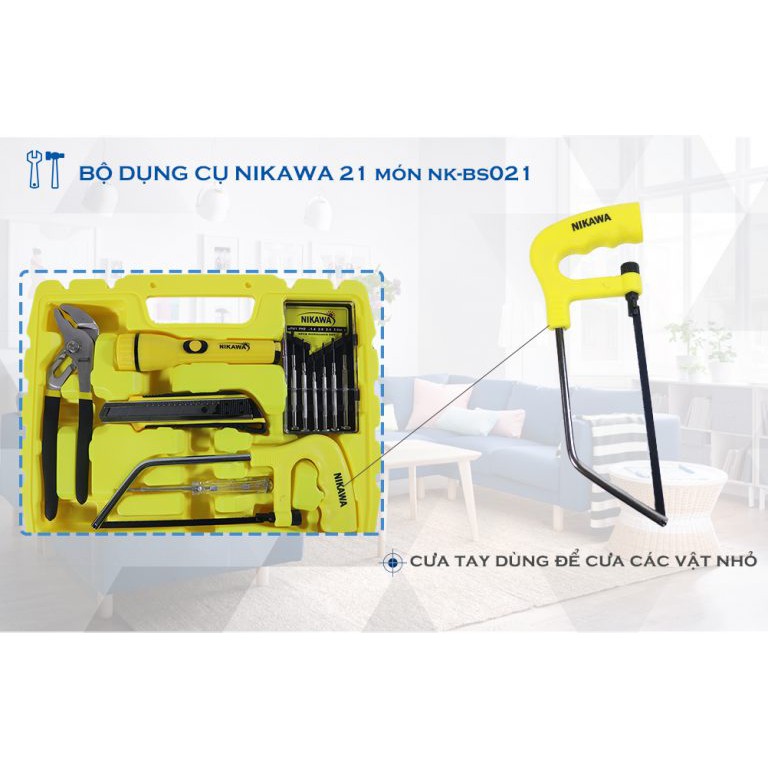 Bộ dụng cụ 21 món Nikawa NK-BS021 - Hàng chính hãng, bảo hành 36 tháng