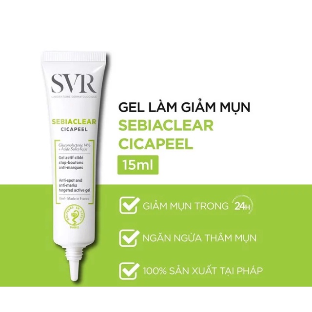 Gel bôi mụn SVR Sebiaclear Cicapeel 15ml