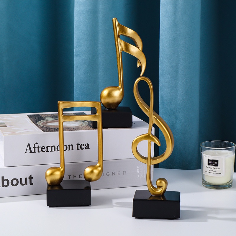 Set 3 bức tượng nốt nhạc LOVIVER trang trí độc đáo đa năng