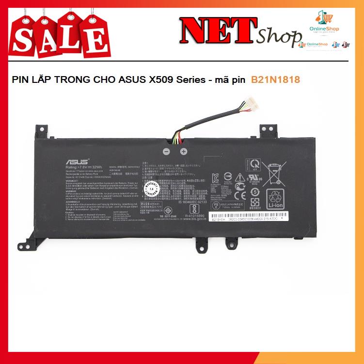 💖 Pin laptop Asus X509  X509U X509F X509UA X509FA X509FJ Ma pin  B21N1818 Hàng full box mới 100%