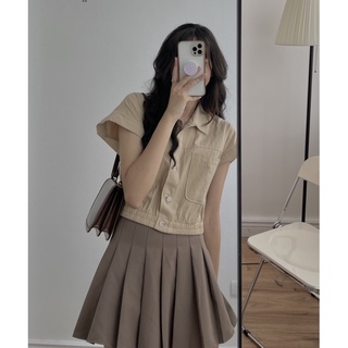 Sơ mi croptop 7866