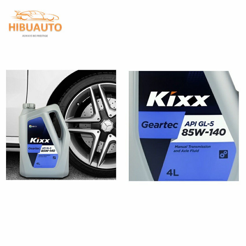 Dầu Bánh Cầu Và Hộp Số Kixx GEARTEC GL-5 80W-90 - 85W-140 4 lít