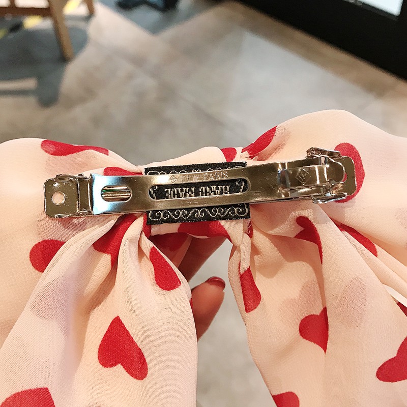 Kẹp Tóc Nơ Vải Chiffon Phong Cách Hàn Quốc