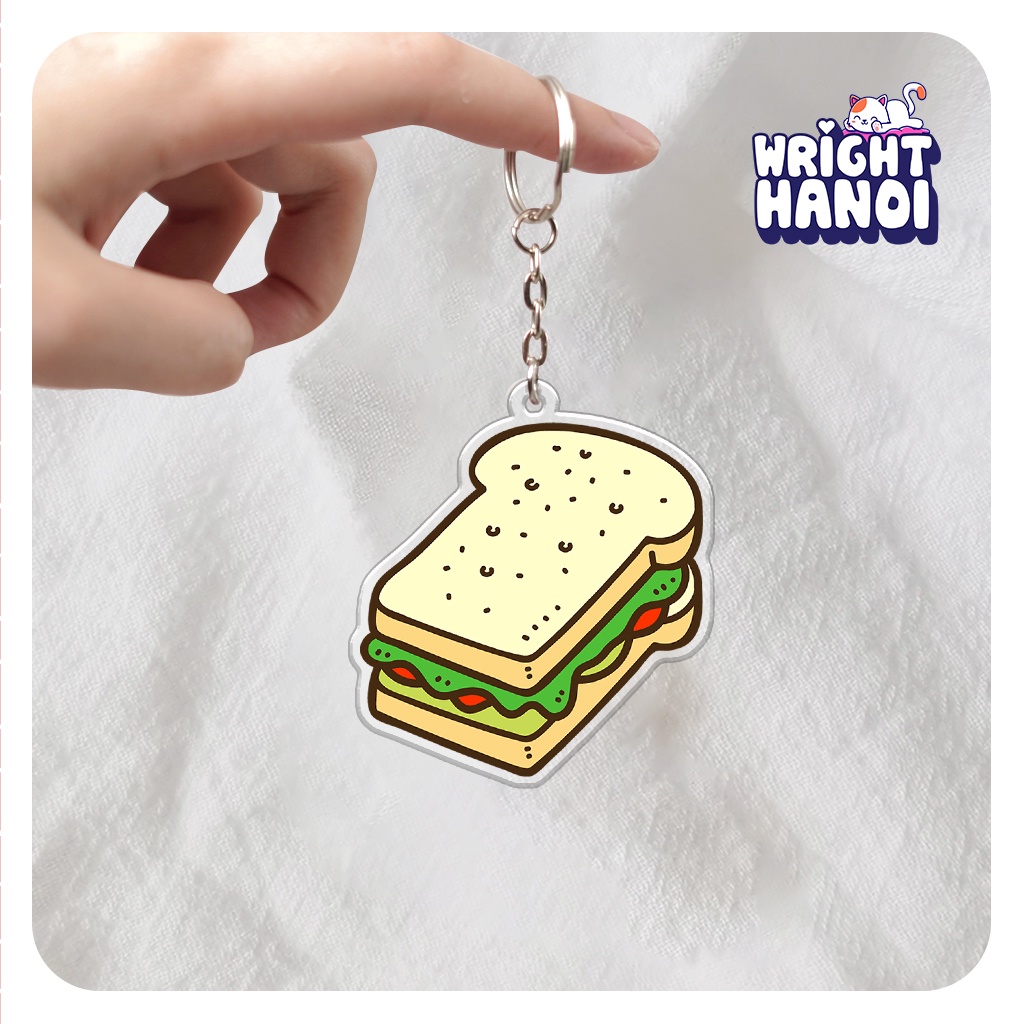 Móc khóa bánh sandwich đáng yêu cho bạn bè, người yêu