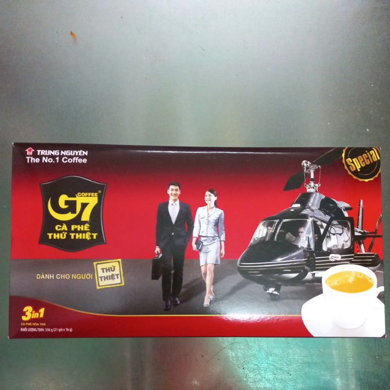 Cà phê sữa hòa tan G7 3in1 (336g: 21 gói* 16g)