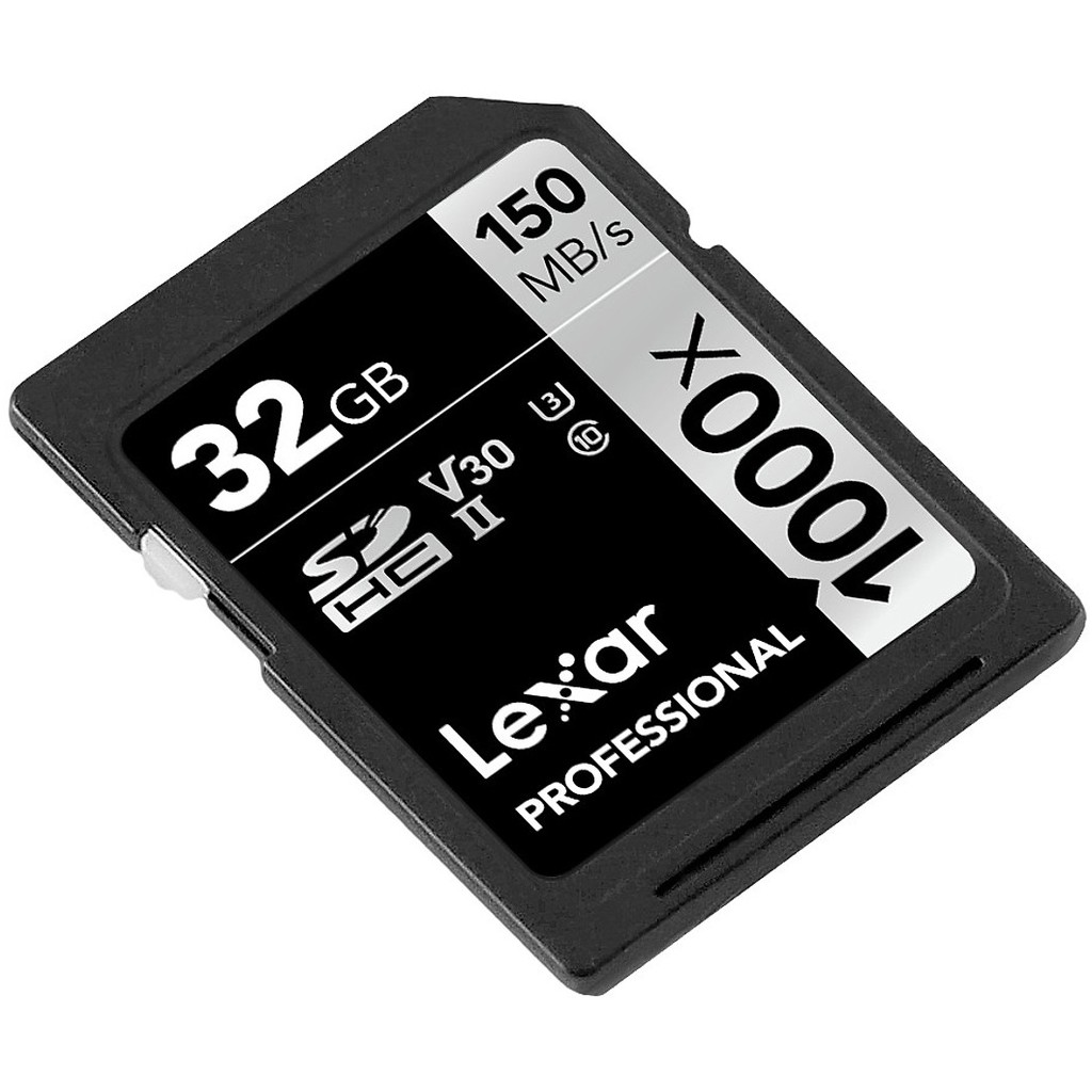 [Mã 159ELSALE hoàn 7% đơn 300K] Thẻ nhớ Lexar 32GB Professional 1000x 150MB/s SDHC UHS-II