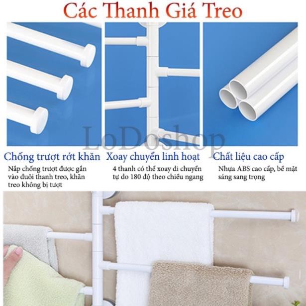 Móc treo khăn tắm 4 nhánh ecoco 1610