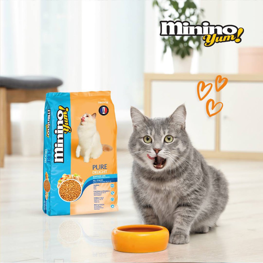 [1.5kg] Hạt Minino Yum Cho Mèo Mọi Lứa Tuổi Vị Hải Sản