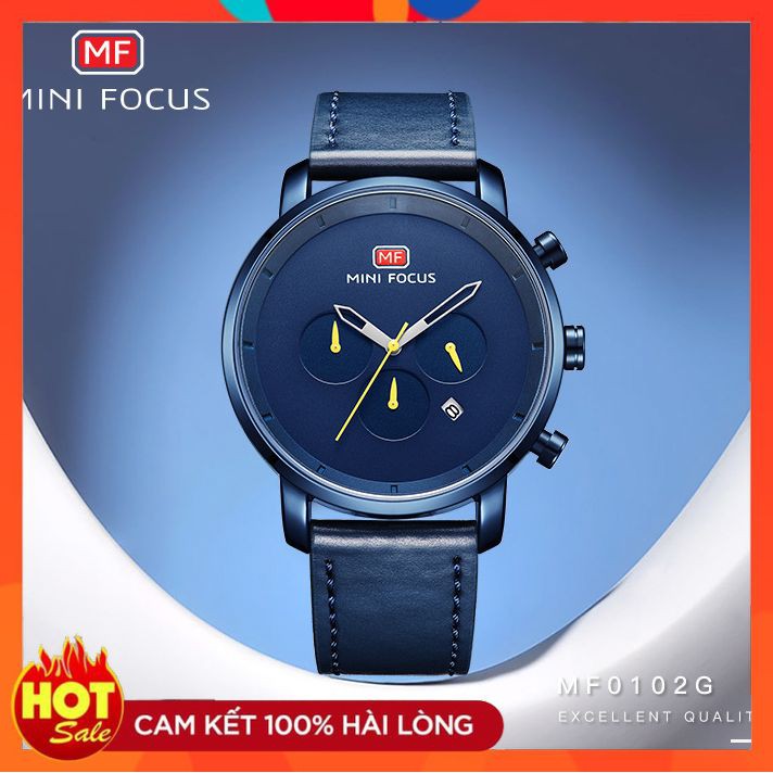 Đồng Hồ Nam ❤️FREESHIP❤️ Đồng Hồ Chống Nước Mino Focus MF0102G, Thời Trang Cao Cấp, Chạy Full 6 Kim