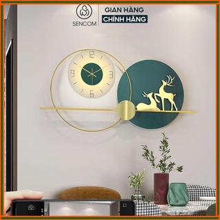 [Chính Hãng] Đồng Hồ Treo Tường Nghệ Thuật , Quà Tặng Tân Gia Đồng Hồ Decor Trang Trí mã 139  SENCOM