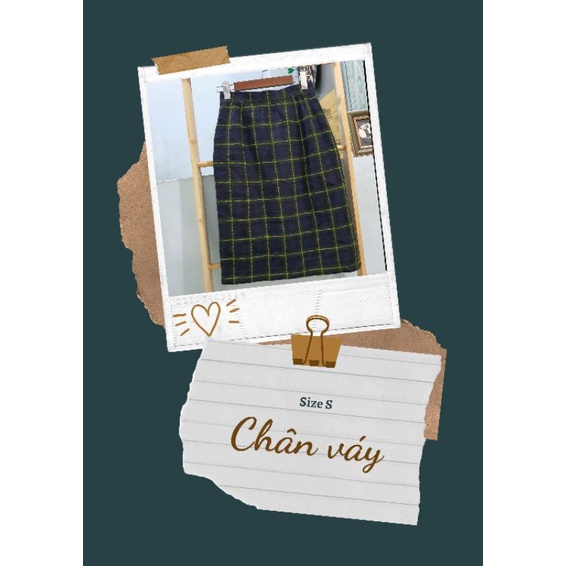 Chân váy dạ kẻ sọc, hàng si Nhật