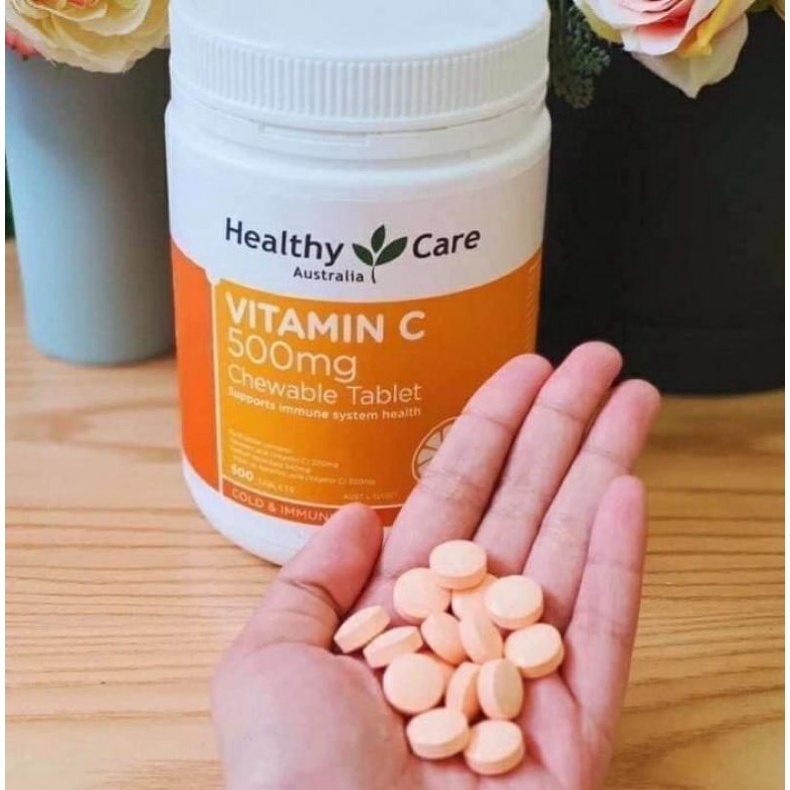 Healthy Care Vitamin C Viên Nhai Ngậm 500mg 500 viên Úc