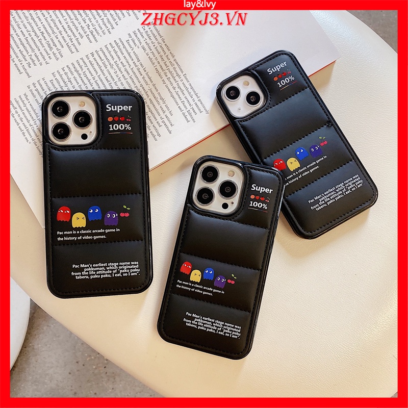 Ốp Điện Thoại IMD Silicone Hình Pac-Man Hoạt Hình Cho IPhone 7/8 Plus XS XR XSmax 11 12 Pro Max 13 Pro