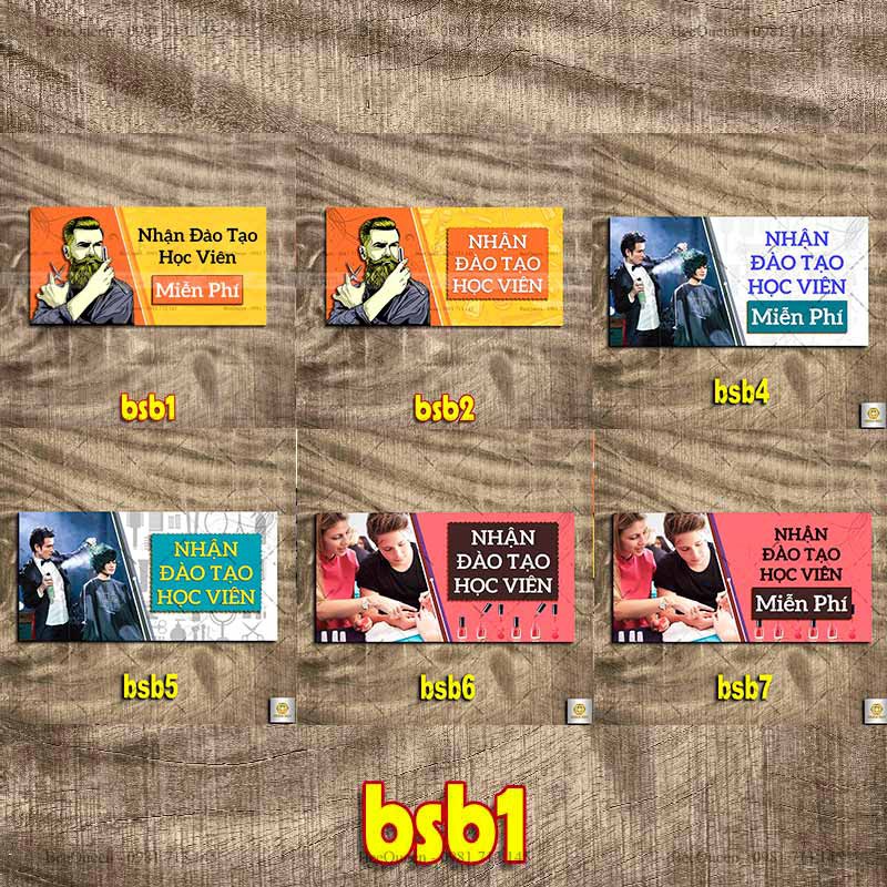 Biển Nhận Đào Tạo Học Viên Cho Tiệm Cắt Tóc Nam - Nữ, Cho BarBershop - Salon tóc - Nail