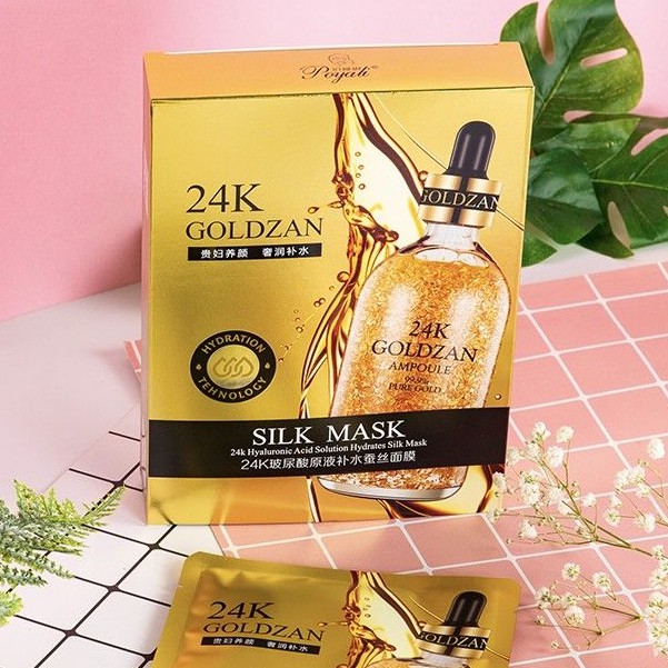 Mặt Nạ Vàng 24K GoldZan Tái Tạo, Trẻ Hóa Làn Da Silk Mask