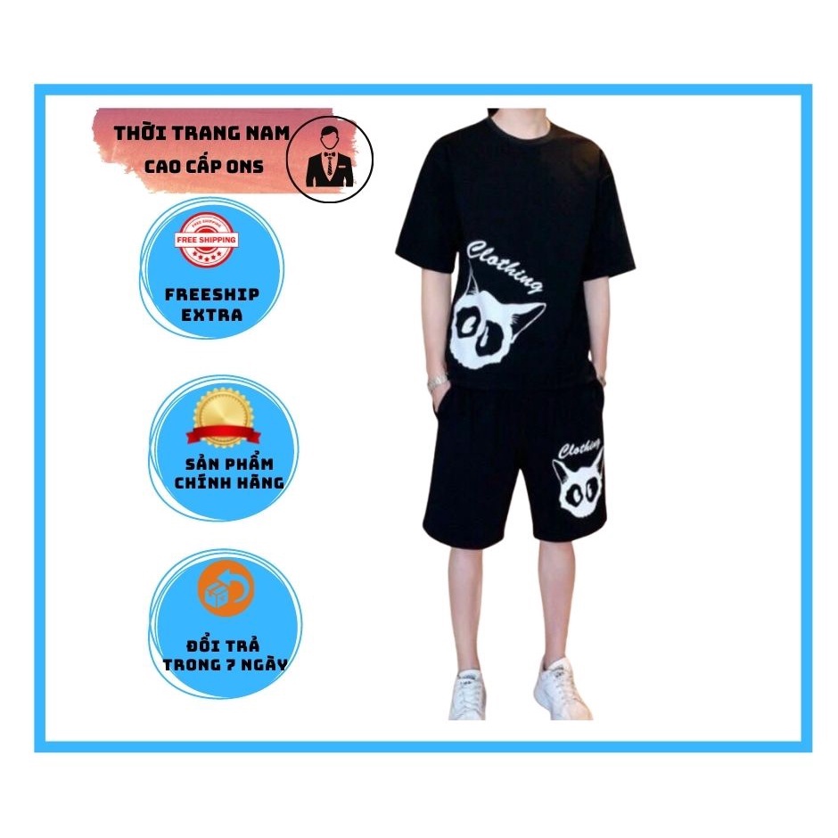 Bộ đồ nam chất thun lạnh cao cấp in hình cá tính ONS024