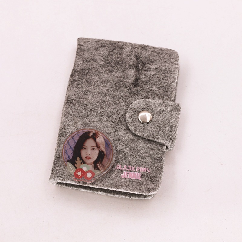 Túi Đựng Thẻ Hình Nhân Vật BLACKPIN LISA Hoạt Hình Dễ Thương Giá Đỡ