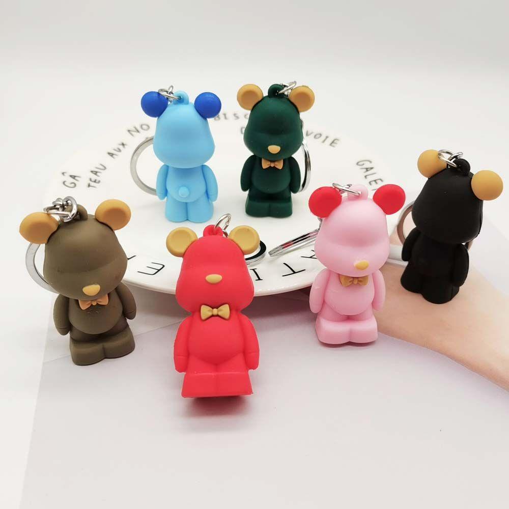 Móc Khóa Hình Gấu Bông Thắt Nơ Đáng Yêu