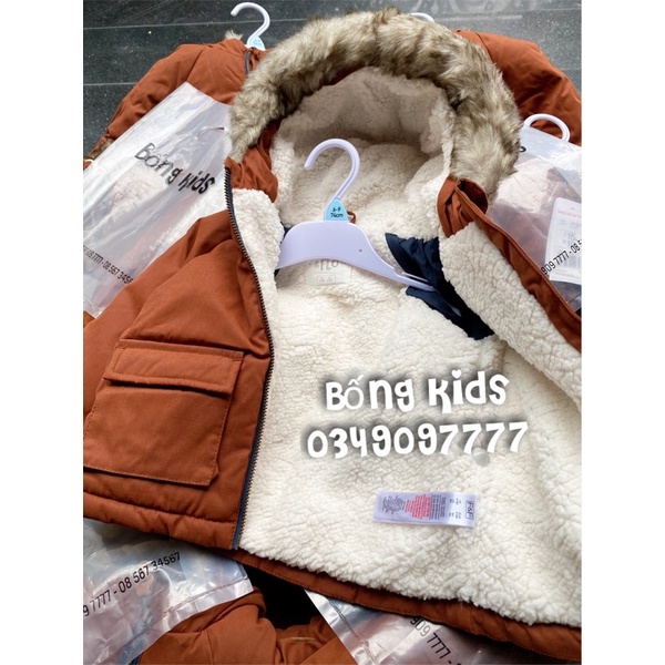 Áo Parka Bé Trai Lót Cừu Cam Đất F&amp;F