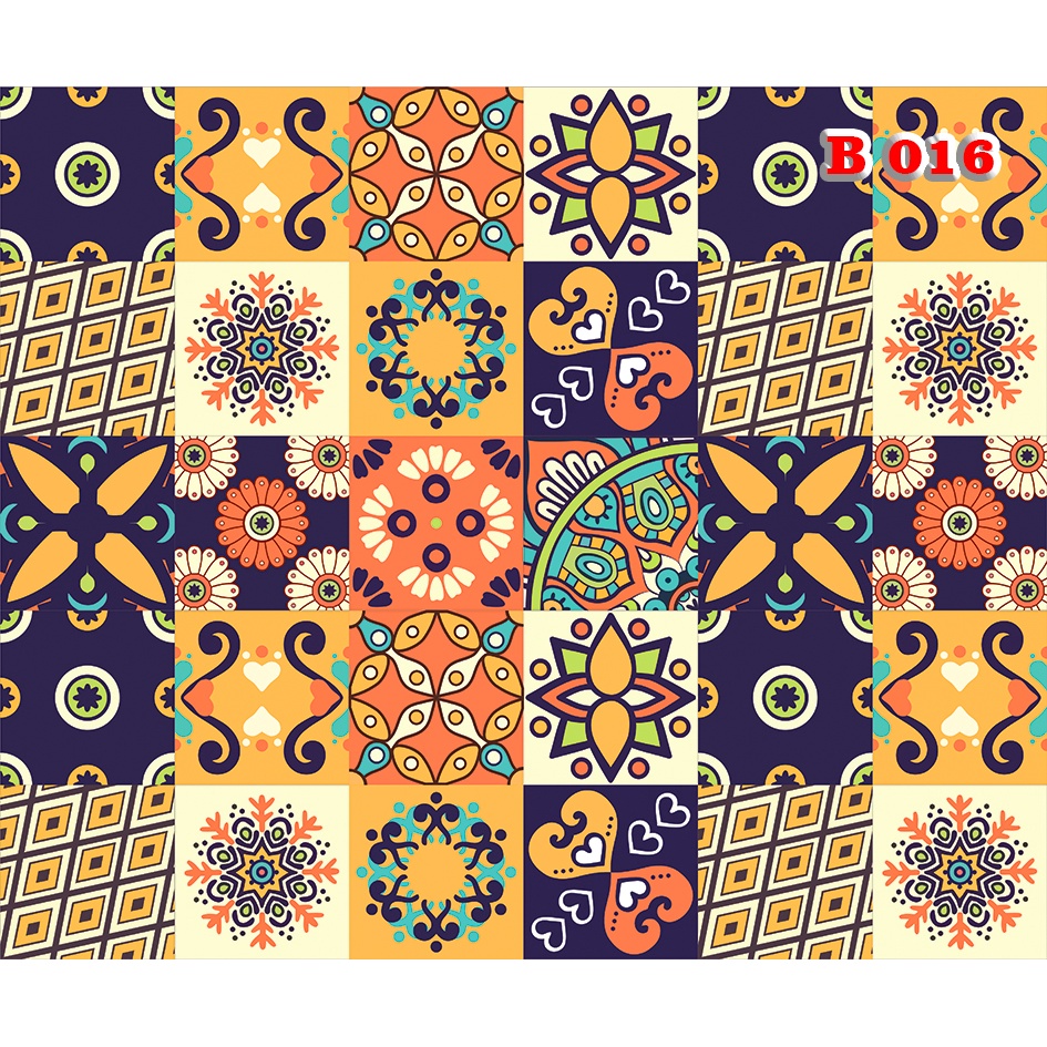 Decal Gạch bông 40 x 60cm - Decal Gạch Bông Dán bếp, Dán tường - Trang trí nhà cửa