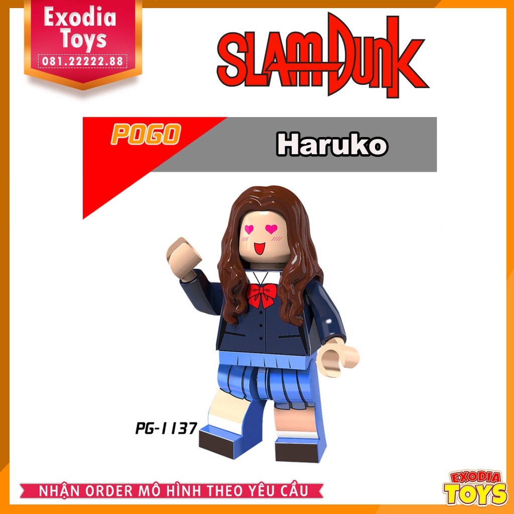 Xếp hình Minifigure nhân vật  Slam Dunk Cao Thủ Bóng Rổ đội Shohoku - Đồ chơi lắp ghép sáng tạo - POGO 8092