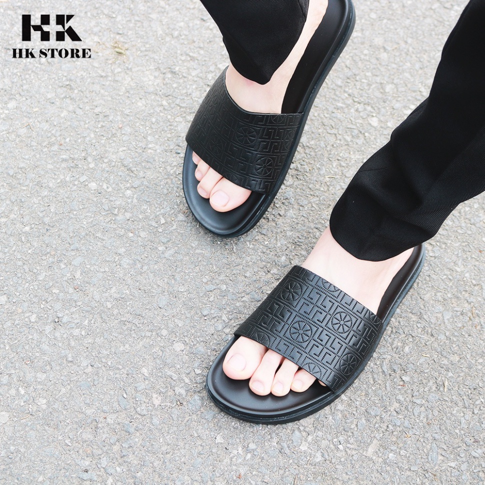 Dép nam da xịn - kiểu dáng nhẹ nhàng dễ sử dụng cực êm chân - hàng chính hãng HK.STORE da xịn bảo hành 12 tháng.