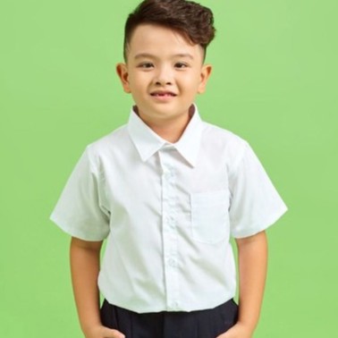 Bộ đồng phục học sinh nam Jadiny áo trắng tay ngắn và quần short