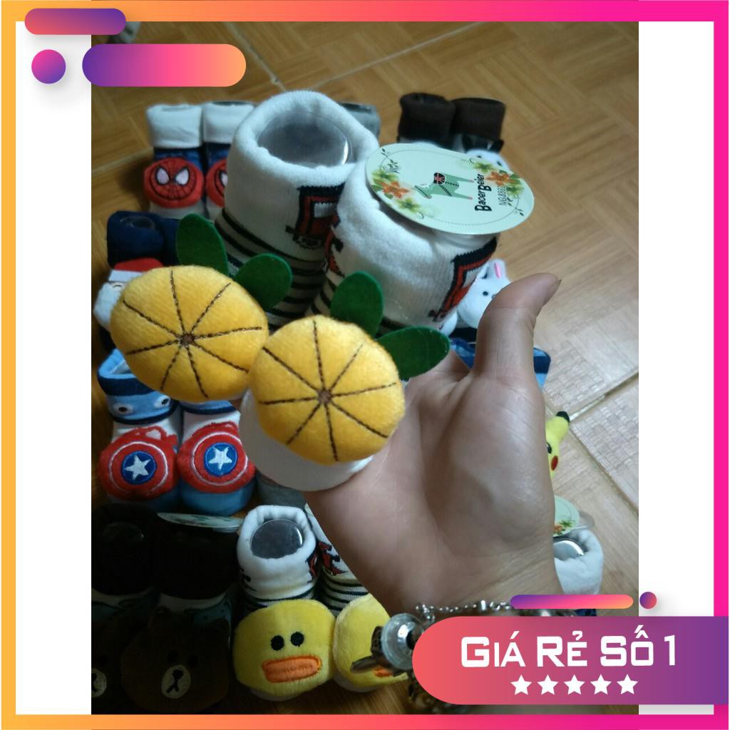 [ SIÊU KHUYẾN MẠI ] Combo 3 đôi tất 3D hình thú cho bé từ sơ sinh 0 -18 tháng