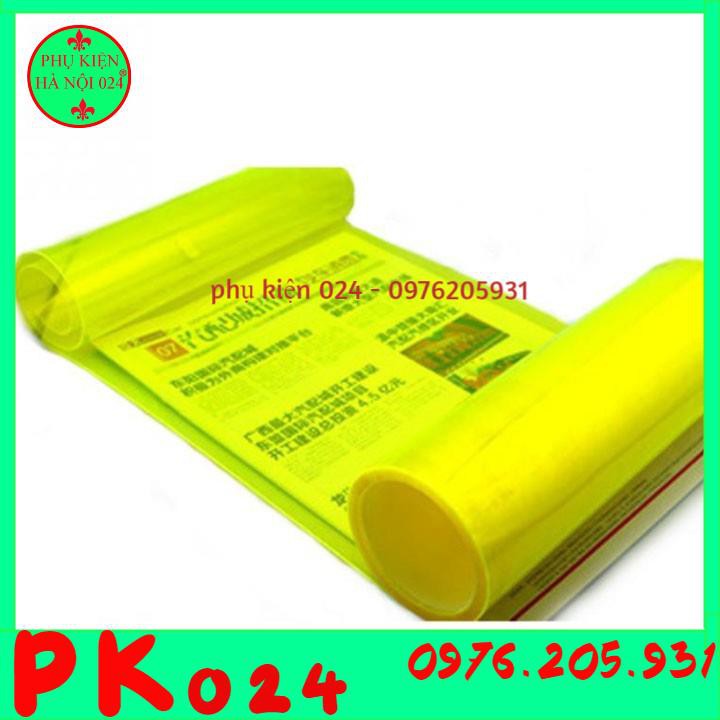 Phim Đề Can Dán Đèn Xe Tạo Màu Sắc Chống Xước 30x60cm - Huỳnh Quang Vàng