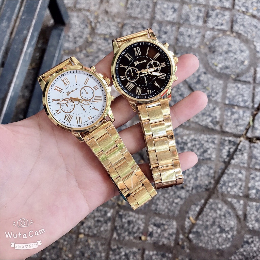 Đồng hồ nam Geneva Dây hợp kim sang trọng.