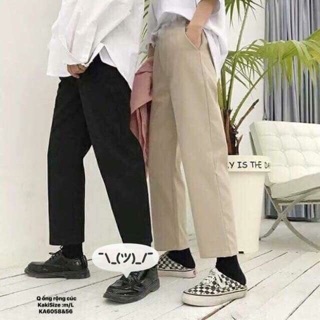 Quần kaki ống rộng cúc (KA)
