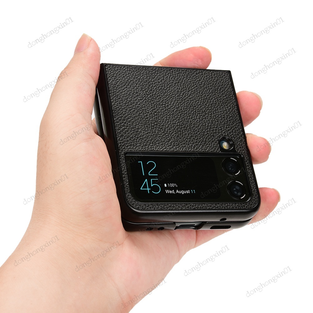 Ốp Điện Thoại Da PU Gập Gọn Chống Va Đập Có Ngăn Đựng Thẻ Cho Samsung Galaxy Z Flip4 Flip 4