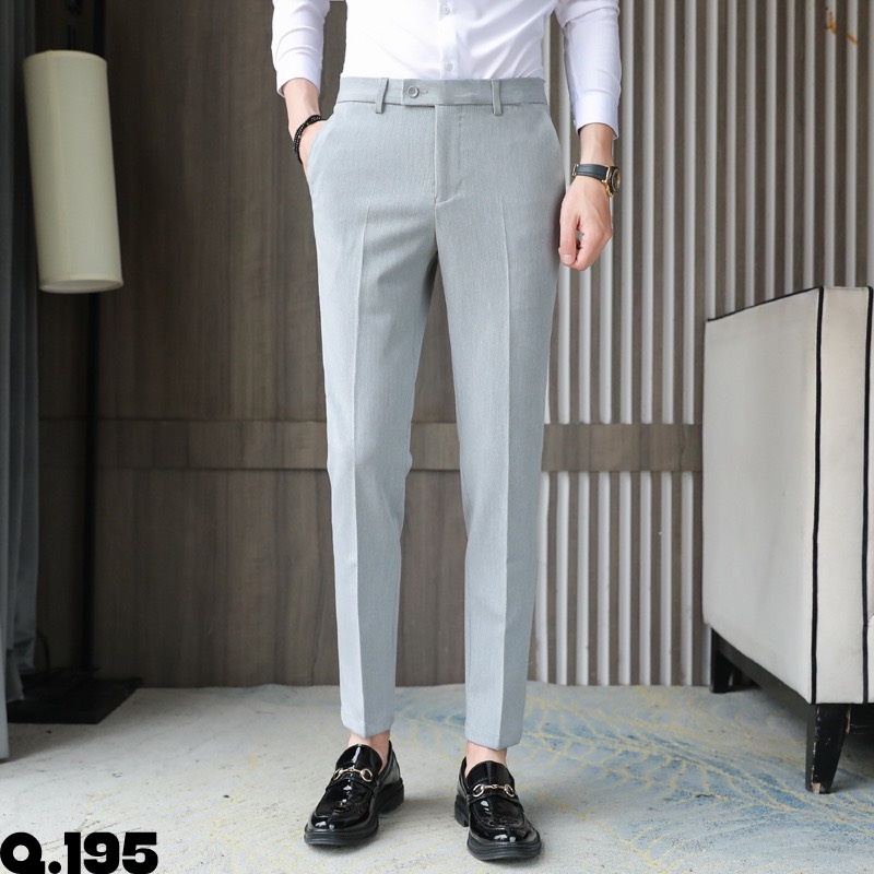 Quần tây nam 💠 MẪU MỚI NHẤT 💠 quần vải nam xám lông chuột chất vải cotton pha spandeck cực đẹp