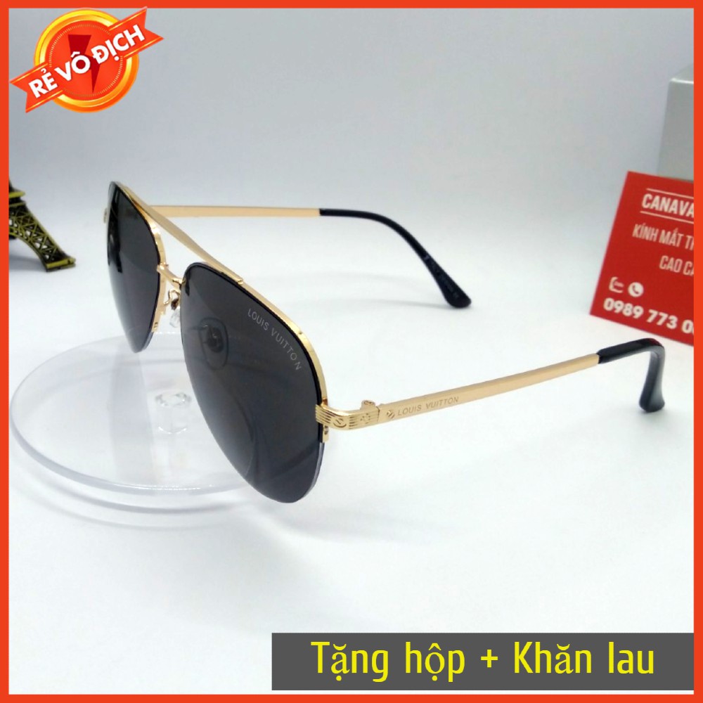 Kính râm nam thời trang cao cấp chống uv chống chói hiệu quả bảo vệ mắt bảo hành 6 tháng CANAVARO SHOP LV45T