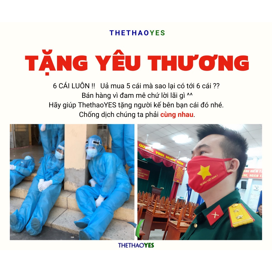 Combo 5+1 khẩu trang TỰ HÀO VIỆT NAM, vải kháng khuẩn, hàng công ty cao cấp - Tiêu chuẩn NHẬT BẢN