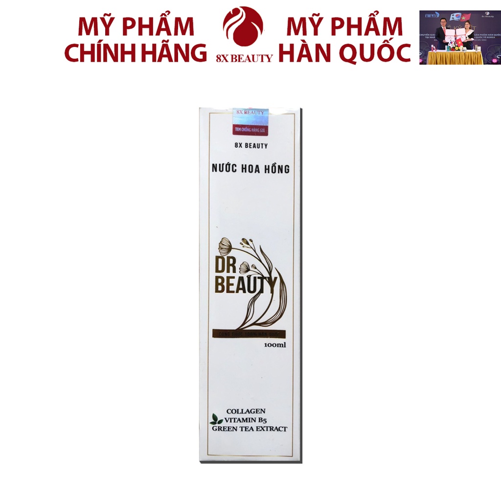 Nước Hoa Hồng Dr.Beauty Toners 8x Beauty Dưỡng Da Căng Bóng 100ml