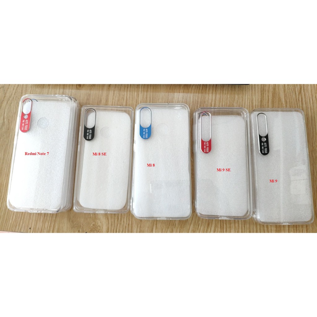 Ốp lưng Xiaomi Redmi Note 7 / Note 7 Pro / Mi 8 / Mi 8 SE / Mi 9 / Mi 9 SE Bảo vệ Camera nhựa cứng trong suốt viền mềm