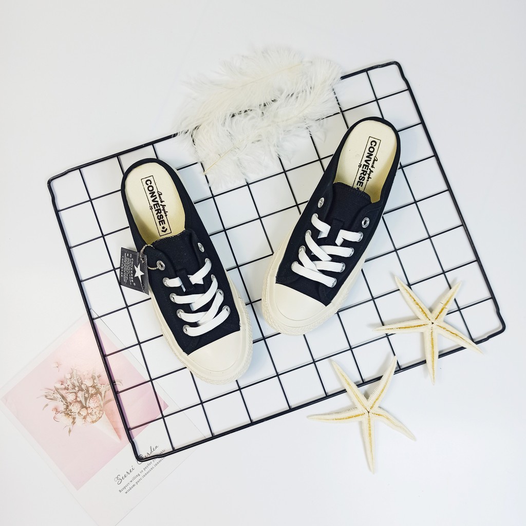 Giày sục nữ phong cách ulzzang xinh xắn - sneaker đạp gót màu đen, trắng dễ phối đồ