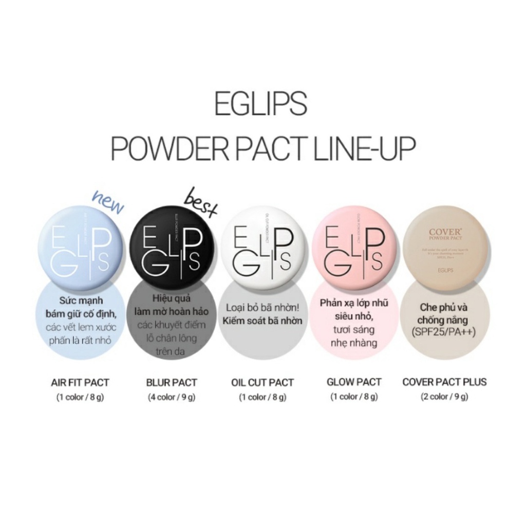 Phấn phủ dạng nén Eglips Powder Pact - mylysstoredn