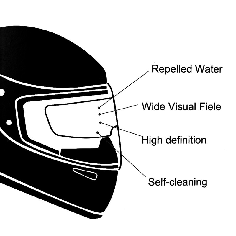 Miếng Dán Bảo Vệ Kính Chắn Gió Trong Suốt Chống Sương Mù / Nước Mưa Cho K3 K4 Ax8 Ls2 Hjc Mt Helmets