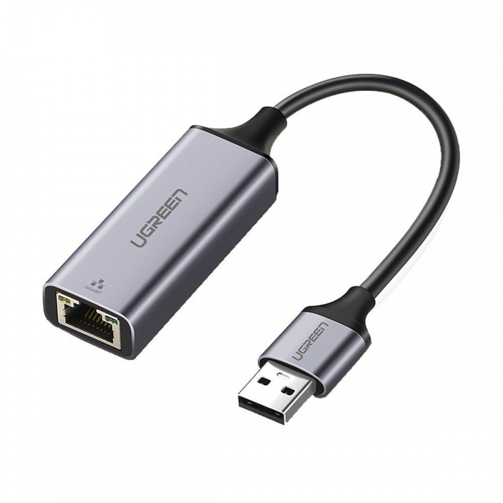 [Mã 1511ELSALE hoàn 7% đơn 300K] Ugreen 50921 10CM màu xám card mạng USB 2.0 ra RJ45 10/100Mbps CM209 | BigBuy360 - bigbuy360.vn