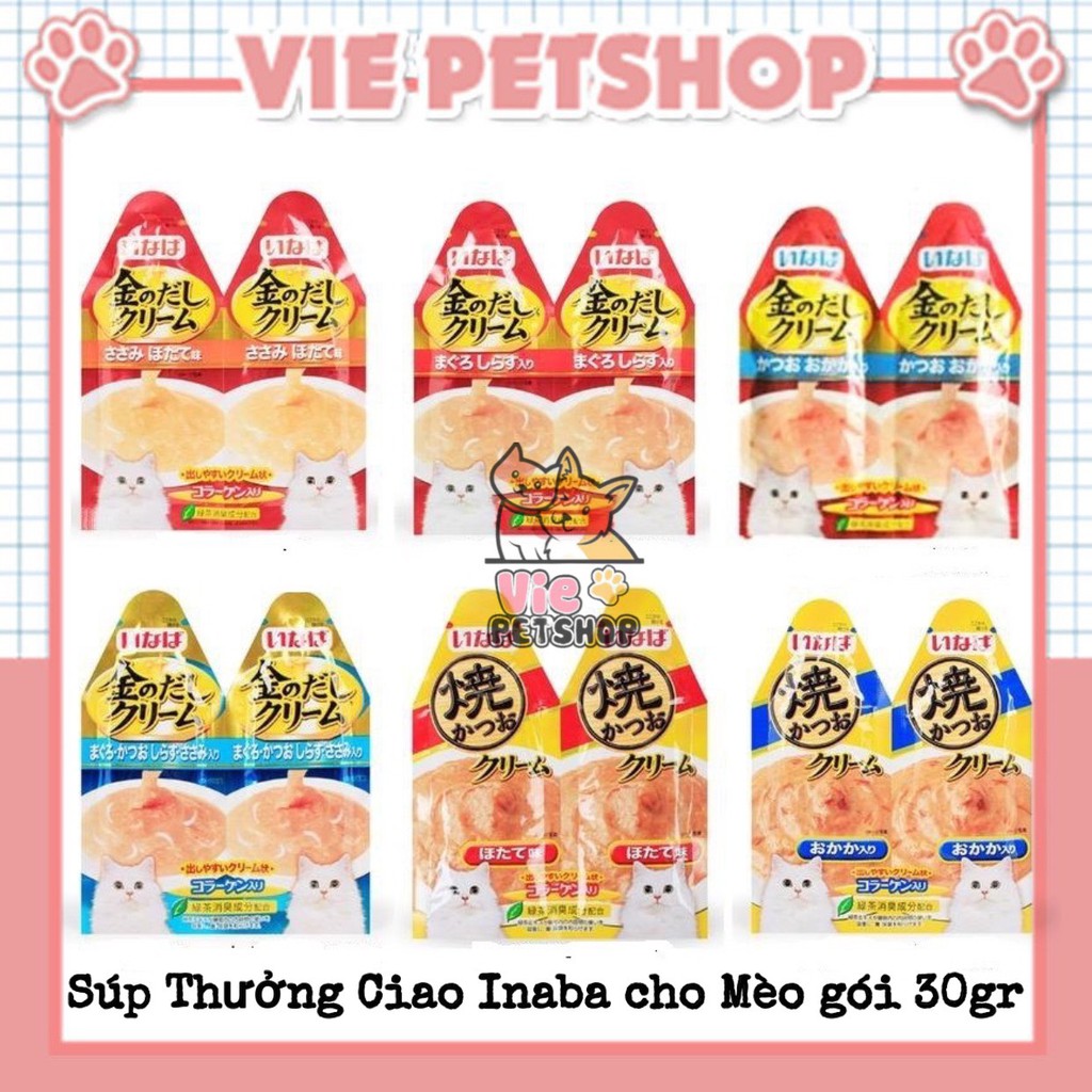 Súp Thưởng CIAO INABA cho Mèo Gói 30Gr Đủ Vị | Vie PETSHOP