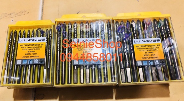 D.I.Y Mũi khoan đa năng cao cấp Waves 6mm 8mm 10mm