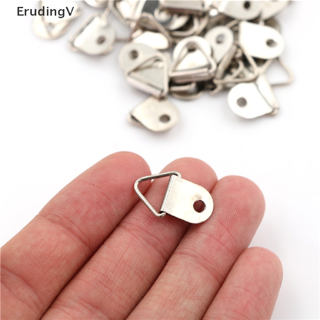 Set 50 Móc Treo Khung Ảnh Hình Tam Giác Tráng Gương Màu Bạc