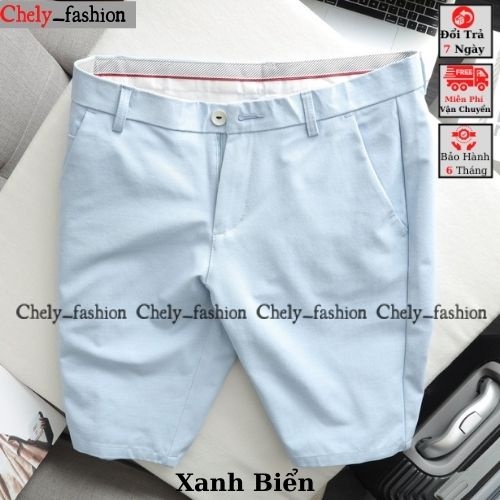 Quần short nam tây âu vải chéo chống nhăn, quần đùi nam dáng âu Hàn Quốc ôm body Chely_fashion