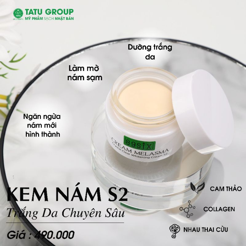 Kem nám Tatu Cream Melasma S2, giúp dưỡng trắng da, mờ nám, tàn nhang, ngăn ngừa nám tái phát 30g